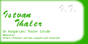 istvan thaler business card